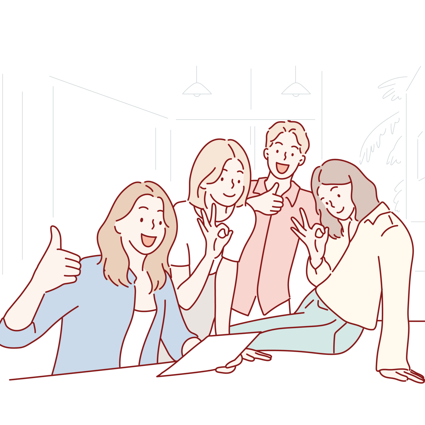 楽しく在宅勤務をする女性